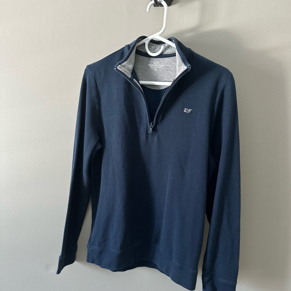 Vineyard Vines Men's Dark Blue Zip-Up Sweater